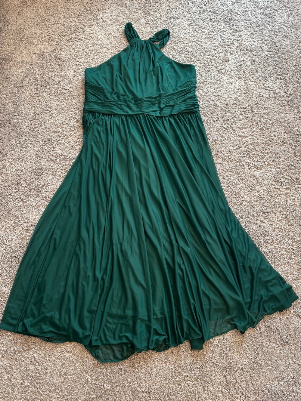 David’s Bridal Celebrate DB studio Emerald Green Womens Halter Dress formal (24)
